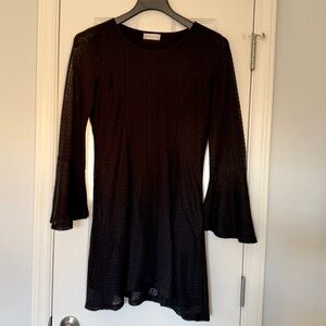 Altar'd State Black Textured Dress